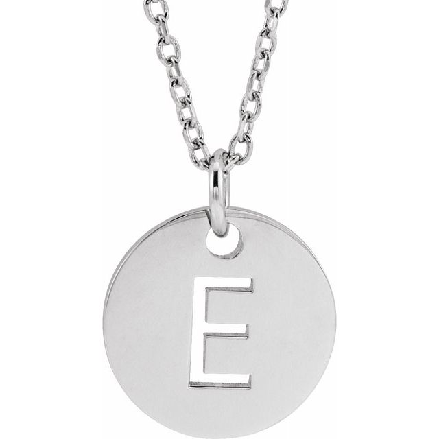 Sterling Silver Initial E Necklace