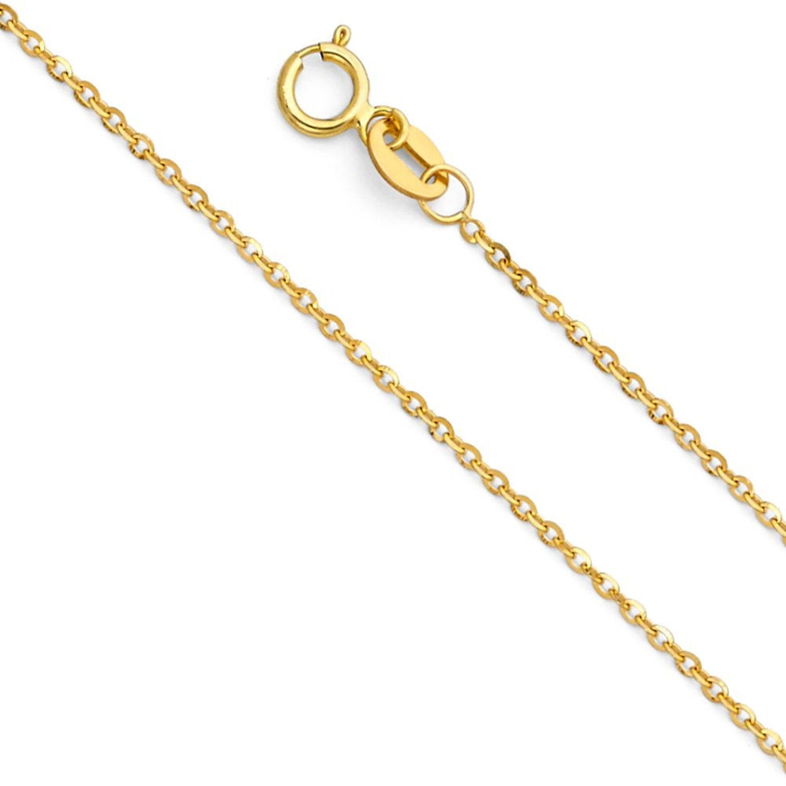 10 Karat Yellow Gold Diamond Cut Chain