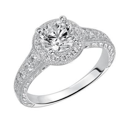 14 Karat White Gold Engagement Mounting
