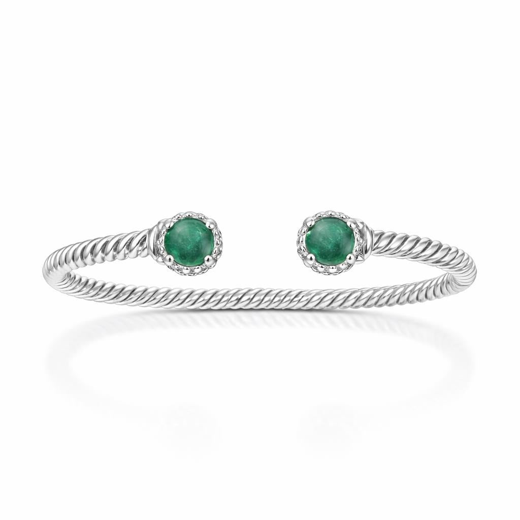 18SS Round Twisted Cable Bangle
