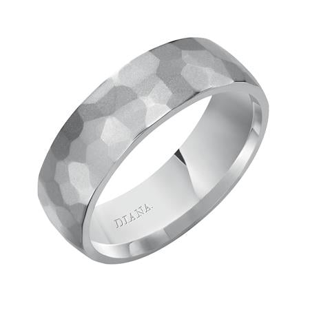 Stunning 14 Karat White Gold Wedding Band