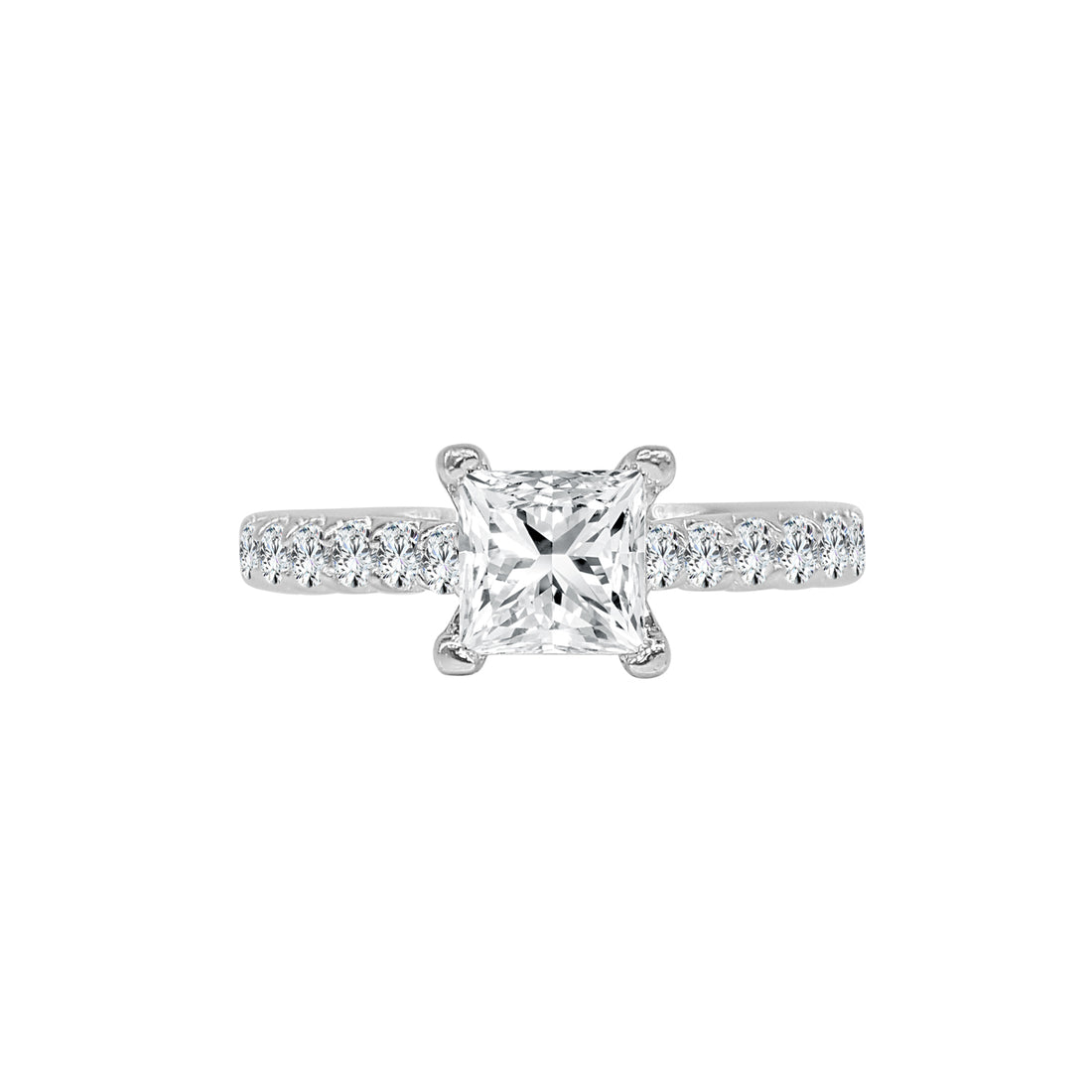 14 Karat White Gold Engagement Mounting