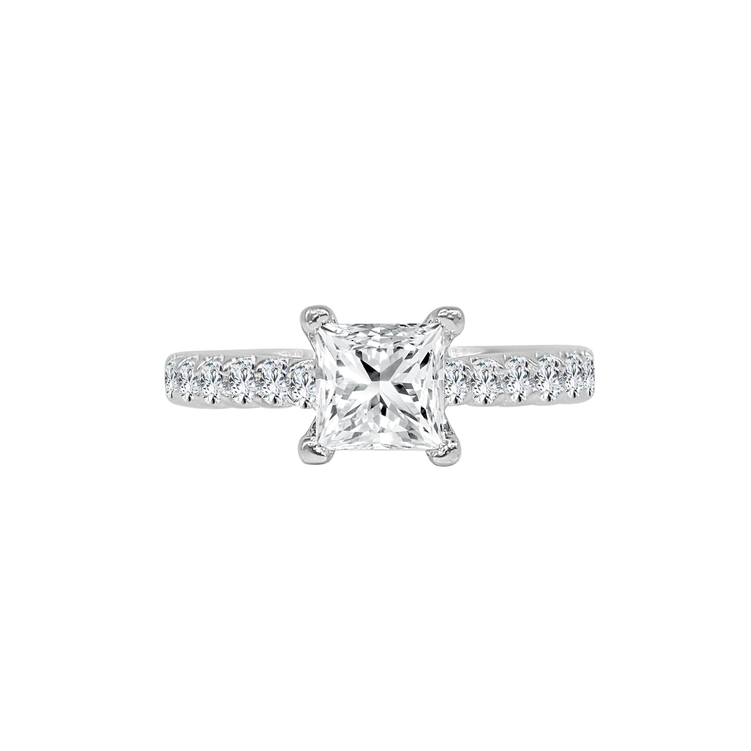 14 Karat White Gold Engagement Mounting
