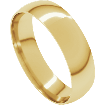 14K Yellow Gold Ultra Lightweight Comfort Fit Wedding Band