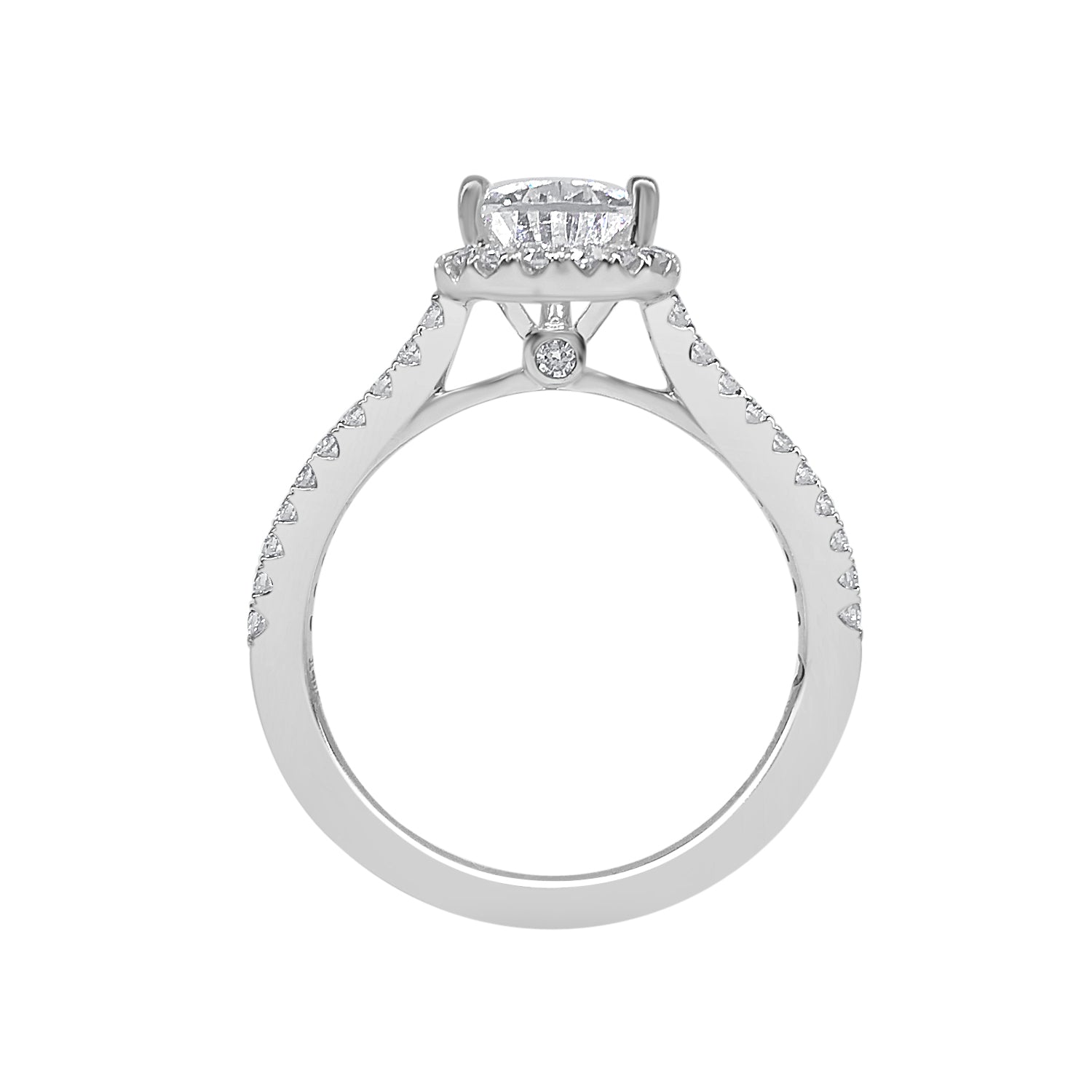 14K White Gold Pear-Shaped Engagement Mounting