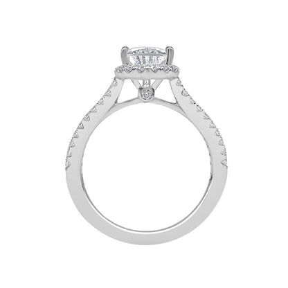 14K White Gold Pear-Shaped Engagement Mounting