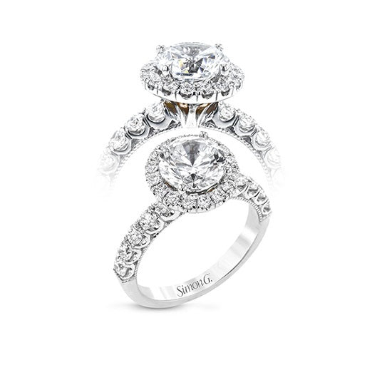 18 Karat White Gold Engagement Mounting