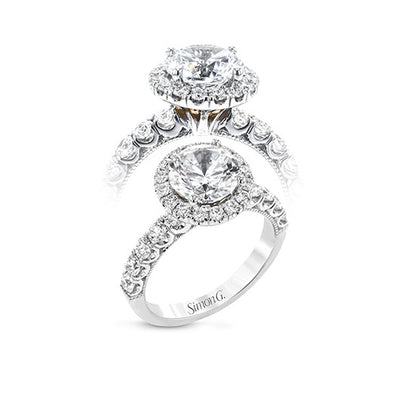 18 Karat White Gold Engagement Mounting