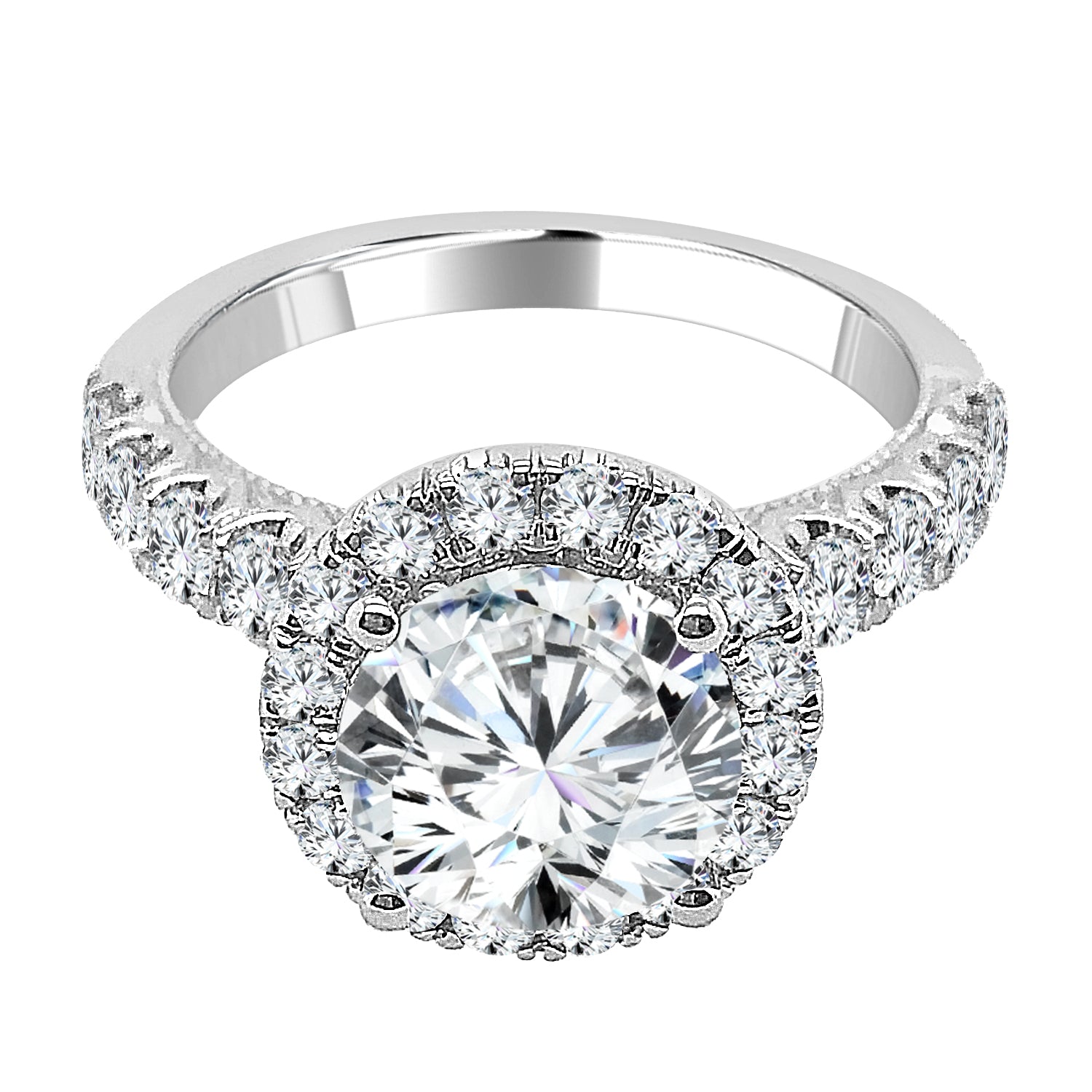 18 Karat White Gold Engagement Mounting