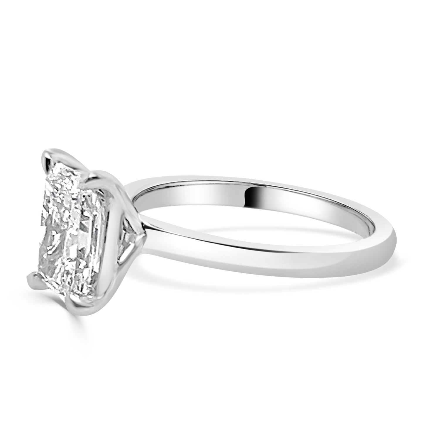 Radiant 14K White Gold Lab Diamond Engagement Ring - 2.03 Carats