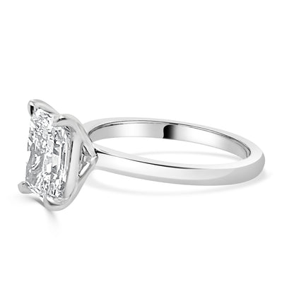 Radiant 14K White Gold Lab Diamond Engagement Ring - 2.03 Carats