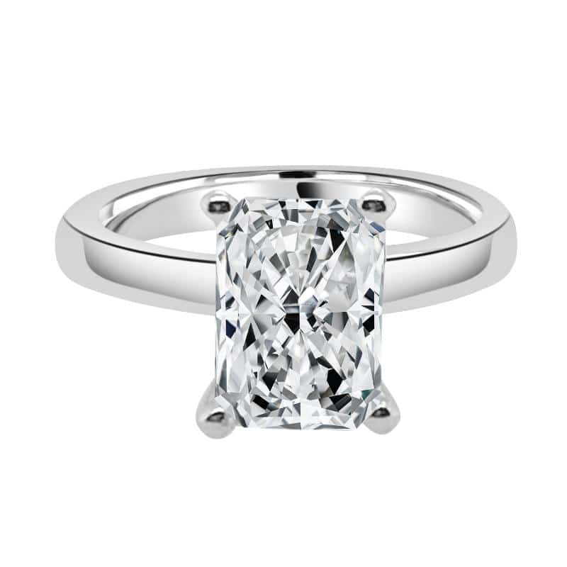 Radiant 14K White Gold Lab Diamond Engagement Ring - 2.03 Carats