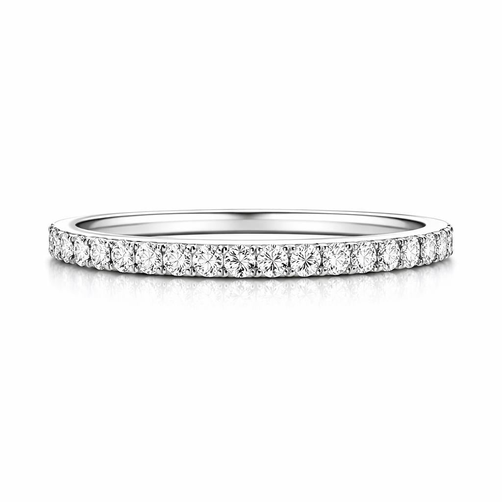 14 Karat White Gold Skinny Wedding Band