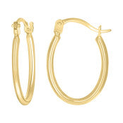 Sure! How about: 14 Karat Yellow Gold Oval Earrings