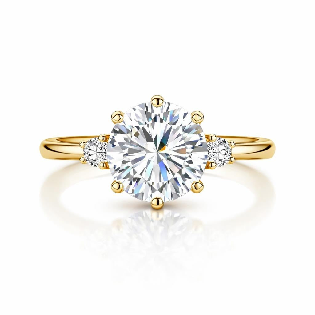 14 Karat Yellow Gold Engagement Ring