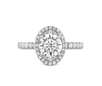 18 Karat White Gold Oval Juliette Engagement Mounting