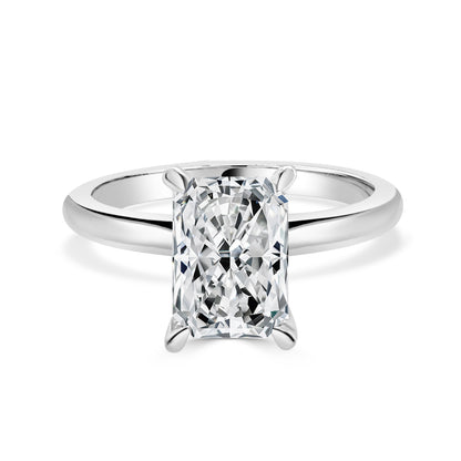 Radiant White Gold Lab Diamond Engagement Ring, 2.00 ct, 14 Karat
