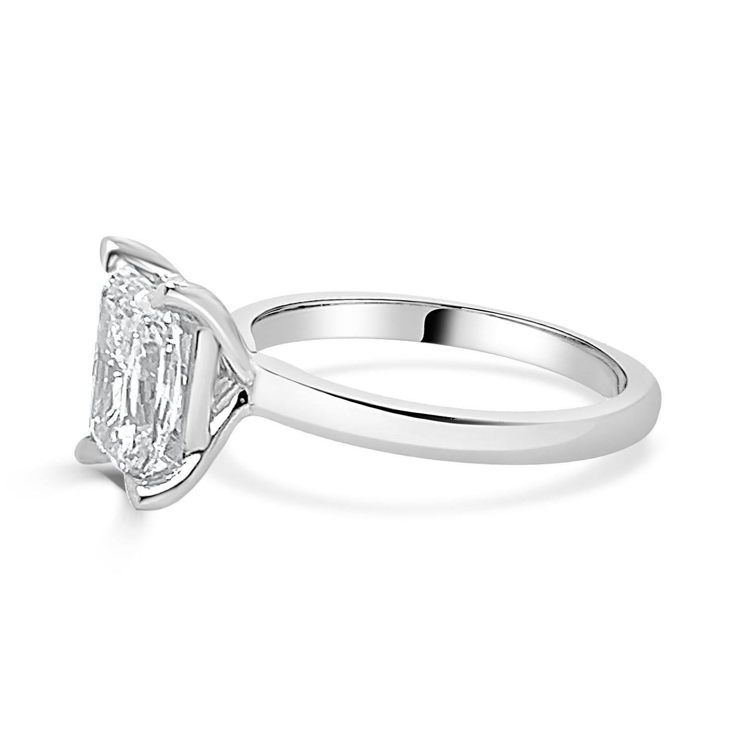 Radiant White Gold Lab Diamond Engagement Ring, 2.00 ct, 14 Karat