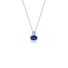 Regal Cushion-Cut Lassaire Necklace in Platinum Coated Sterling Silver - 1.66 carats