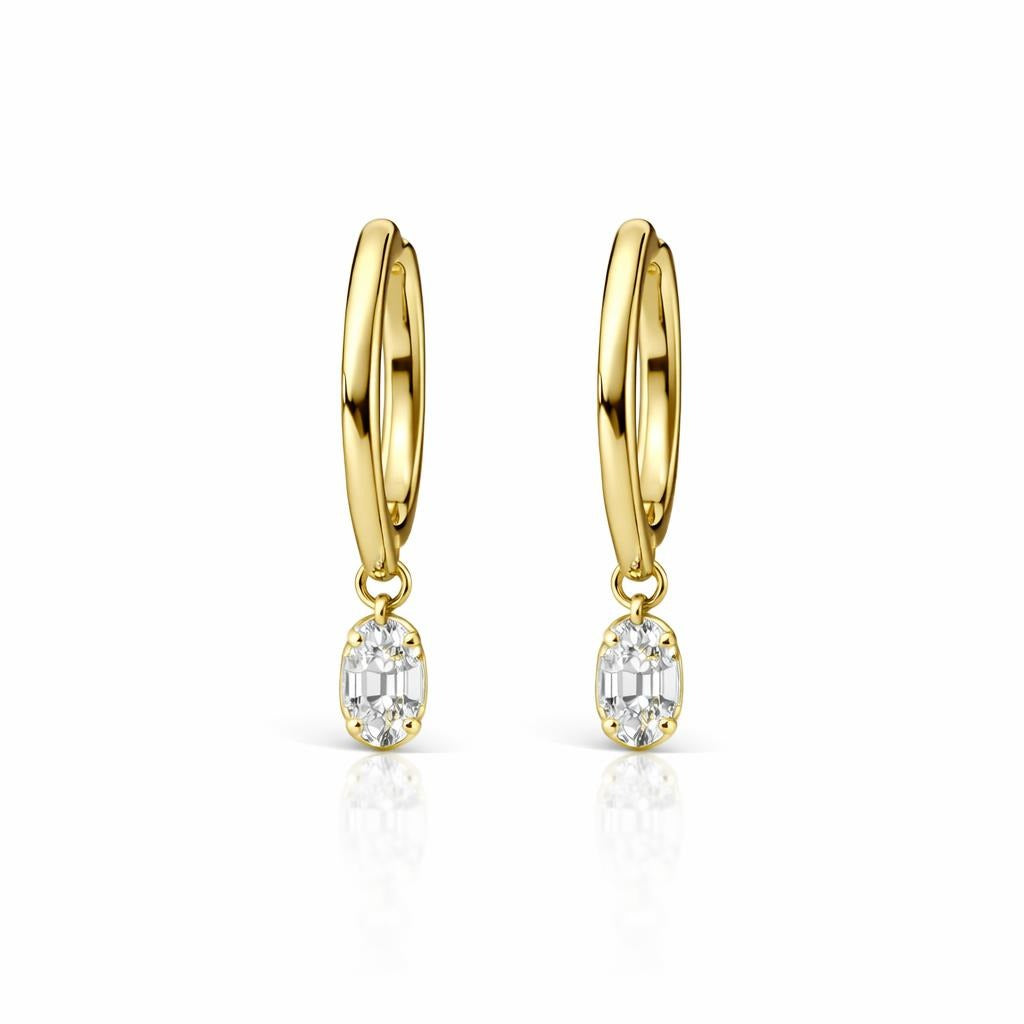 10 Karat Yellow Gold Mosaic Earrings