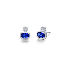 Lassaire Regal Cushion-Cut Stud Earrings in Platinum Coated Sterling Silver - 1.64 Carat