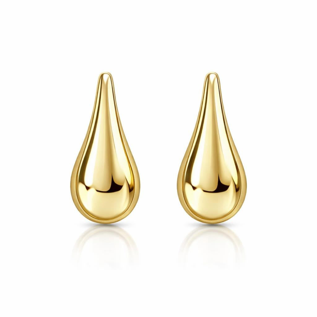 Polish Drop Earrings in 14 Karat Yellow Gold