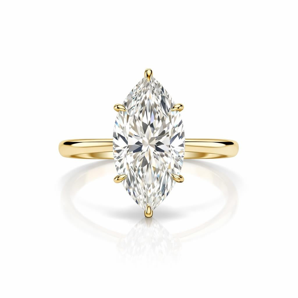 14 Karat Yellow Gold Engagement Ring