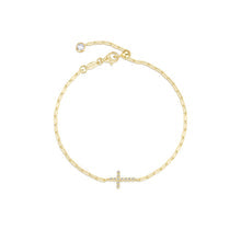 Thread of Faith Gold Plated Sterling Silver Bracelet with Lassaire 0.11ct