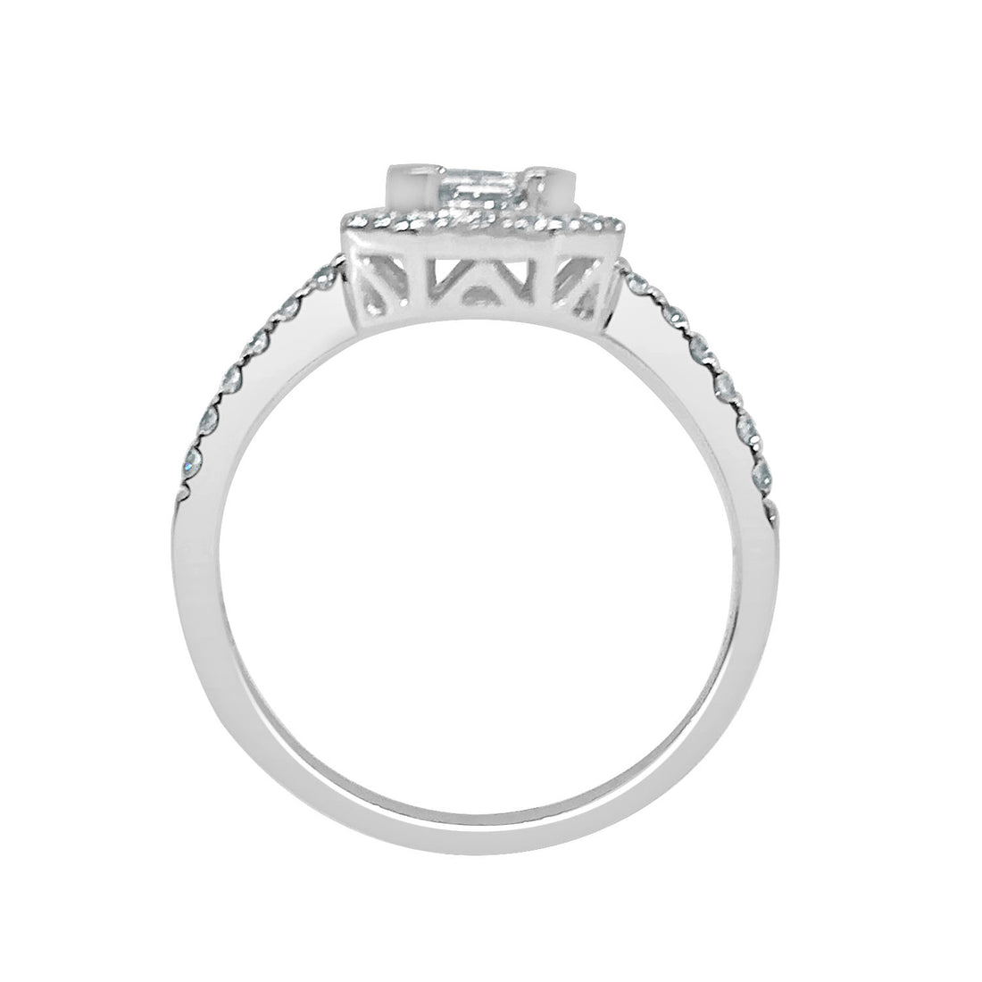 Sure, how about 14 Karat White Gold Natural Diamond Mosaic Engagement Ring 0.50 ct?