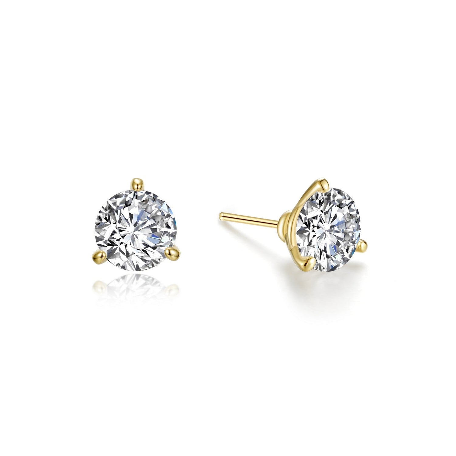 Martini Lassaire 1.5 Sterling Silver Solitaire Studs