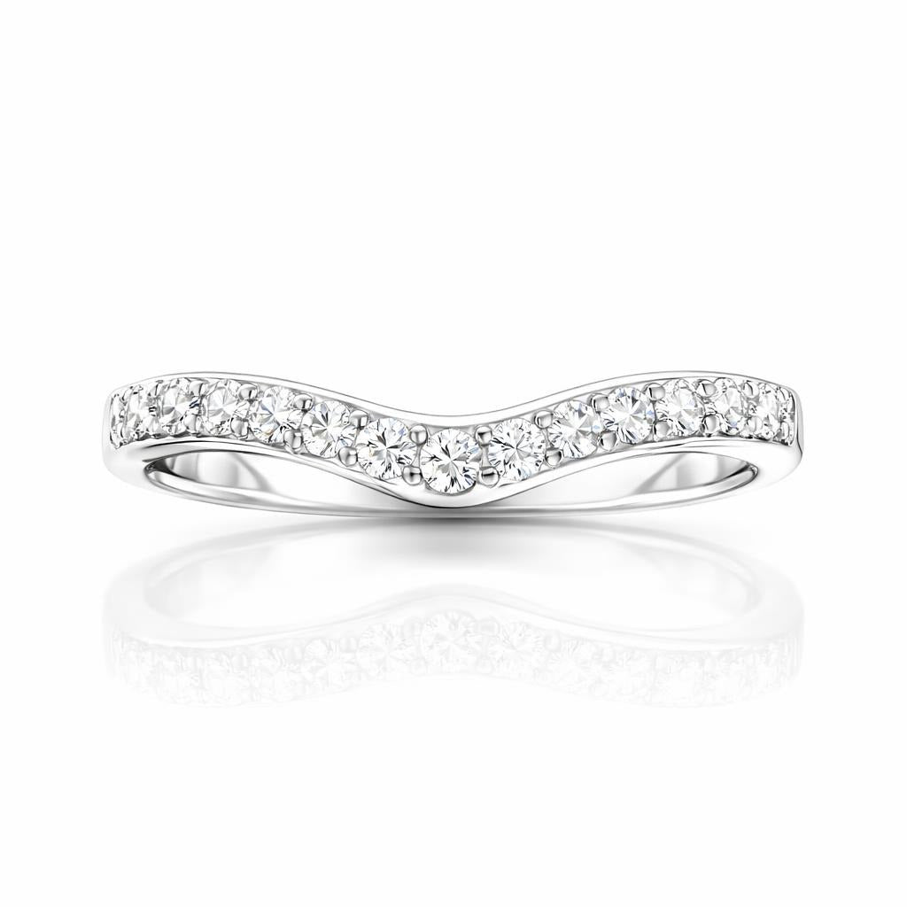 14 Karat White Gold Wedding Band