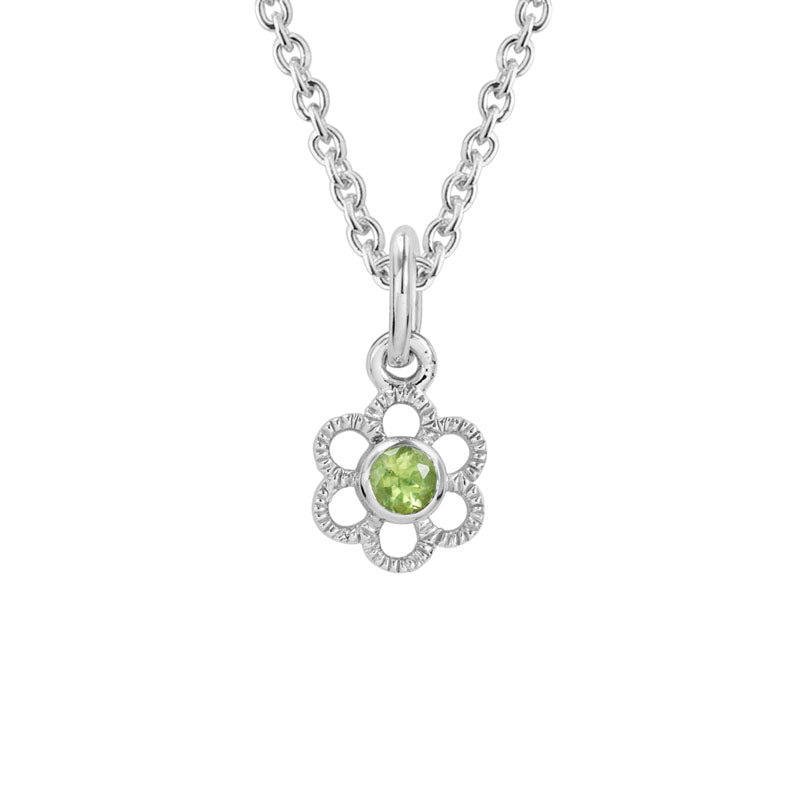 Flower Child Peridot Sterling Silver Necklace
