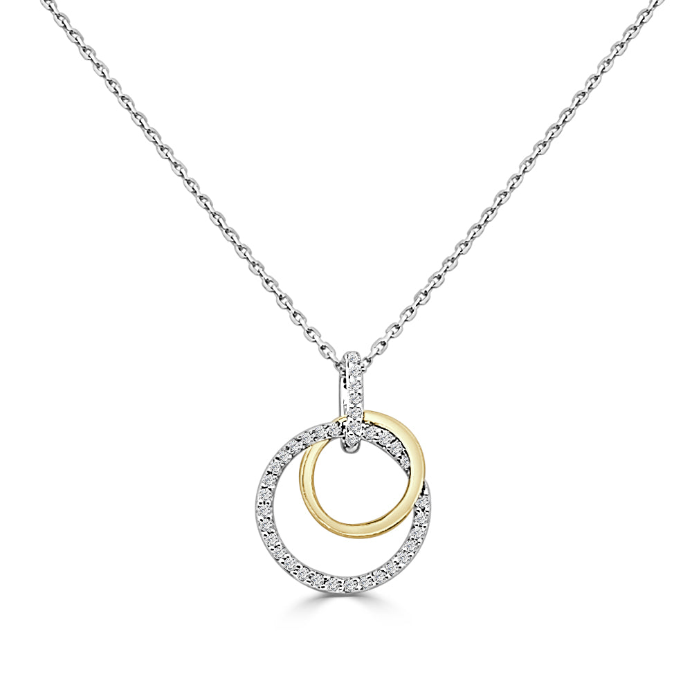 Sure, how about: 10 Karat Two-Tone Necklace with Natural Diamond Round Shape 0.20 CTW