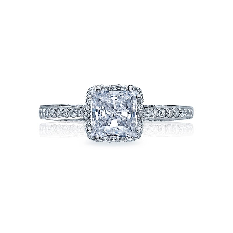 18 Karat White Gold Diamond Engagement Mounting