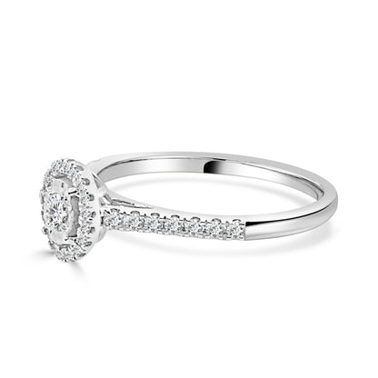 Sure, how about: 14K White Gold Oval Prong Set Natural Diamond Engagement Ring - 0.25 ct