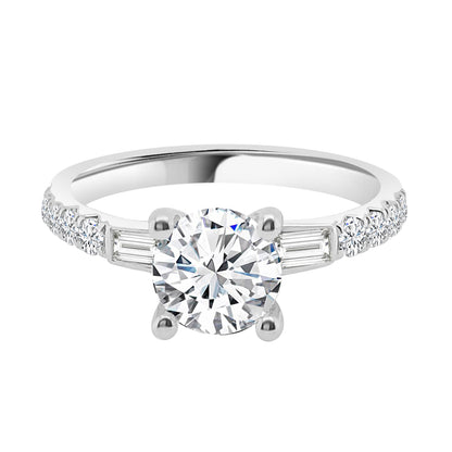 Sure! How about Elegant 14 Karat White Gold Engagement Mounting?