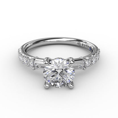 Sure! How about Elegant 14 Karat White Gold Engagement Mounting?