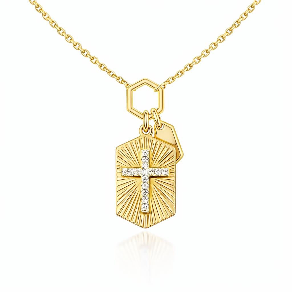 10 Karat Yellow Gold Cross Necklace