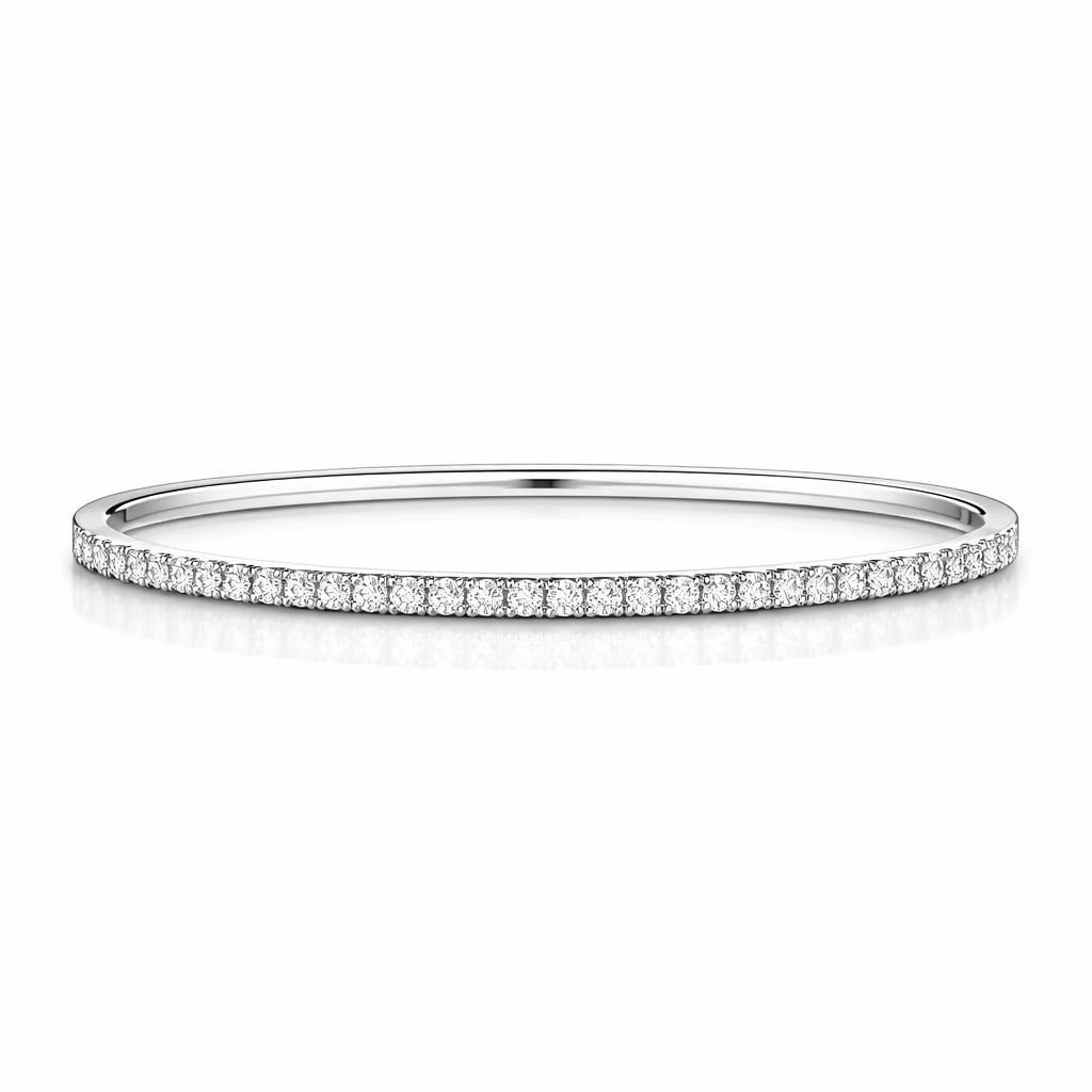 18 Karat White Gold Bangle