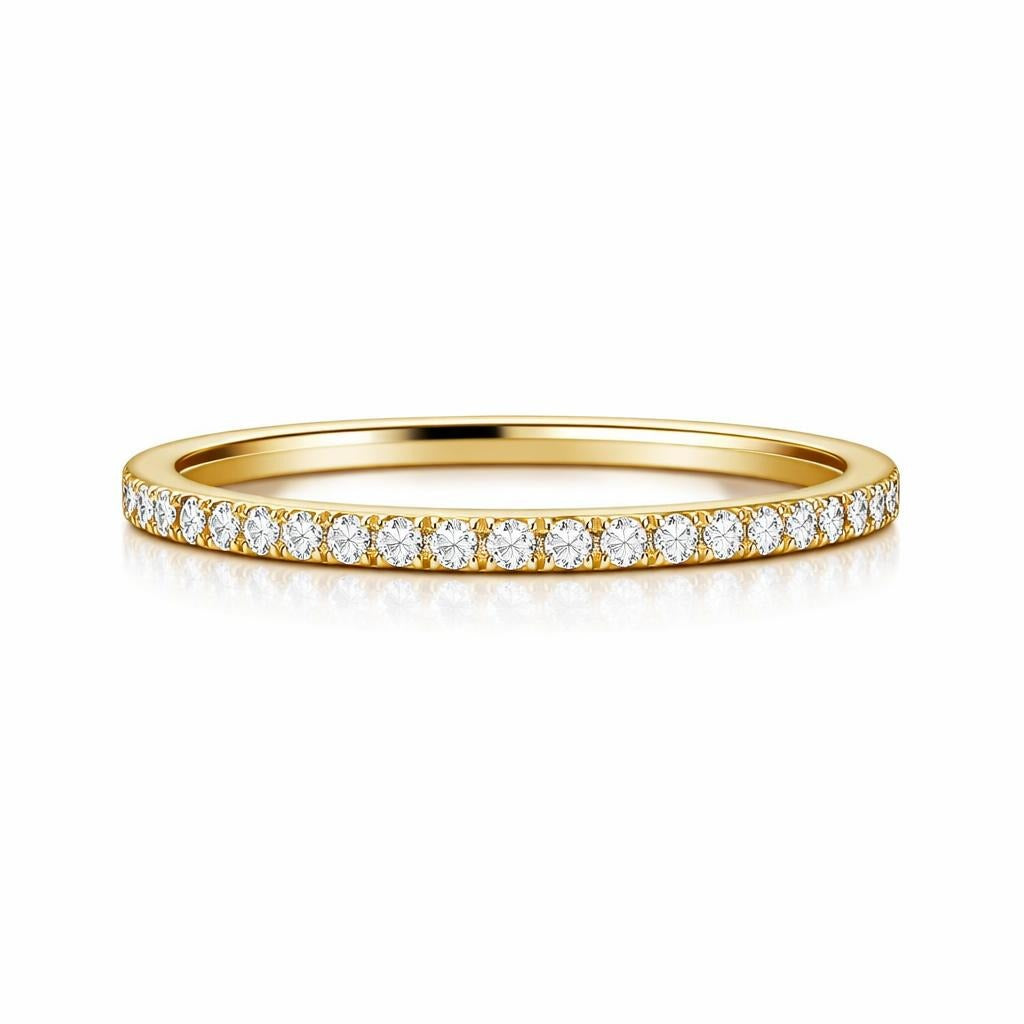 14 Karat Yellow Gold Slim Prong Wedding Band