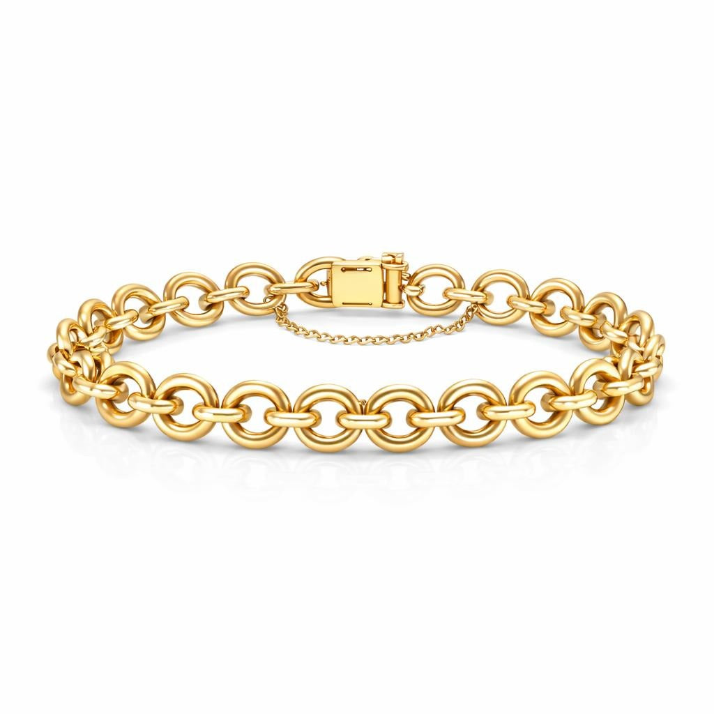 Estate Charm Bracelet with Safety Chain