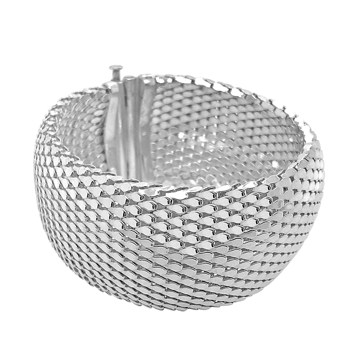 Silver Estate Snake Skin Pattern Bracelet in Sterling Silver