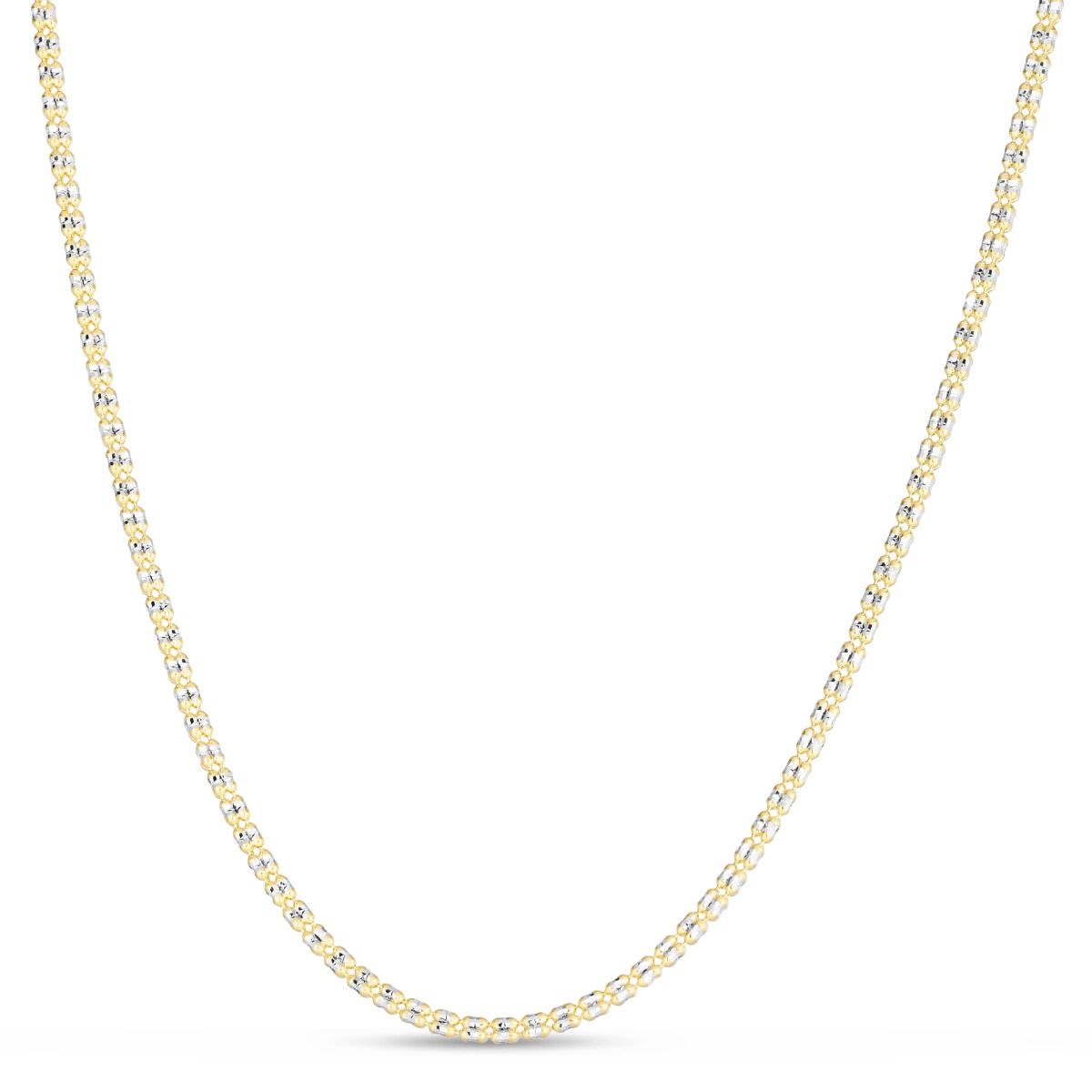 10 Karat Two-Tone Chain Ice Necklace