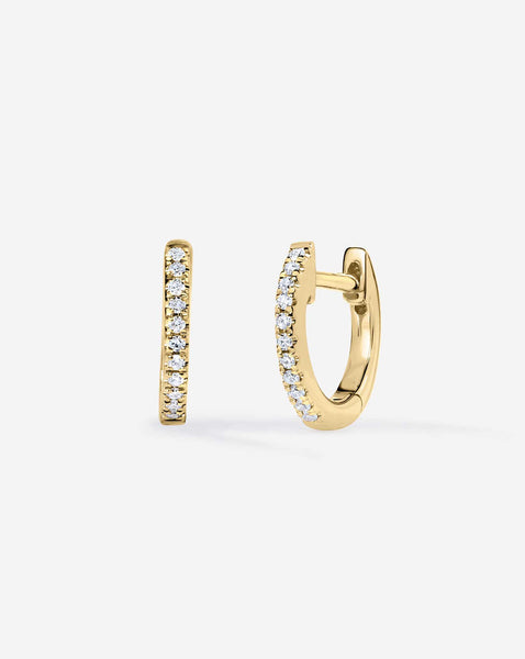 10 Karat Yellow Gold Round Natural Diamond Earrings - 0.10 Carat