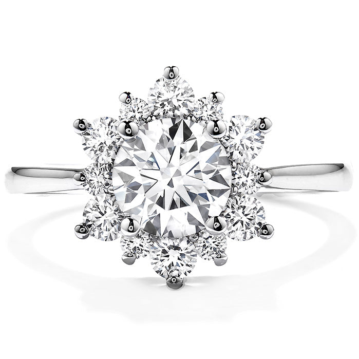 18 Karat White Gold Lady Di Engagement Mounting
