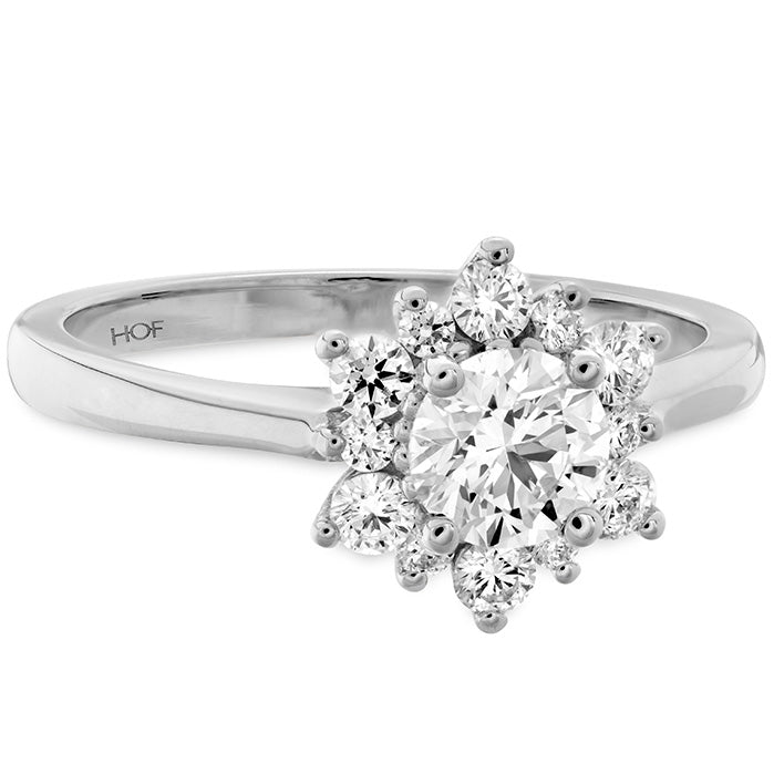 18 Karat White Gold Lady Di Engagement Mounting