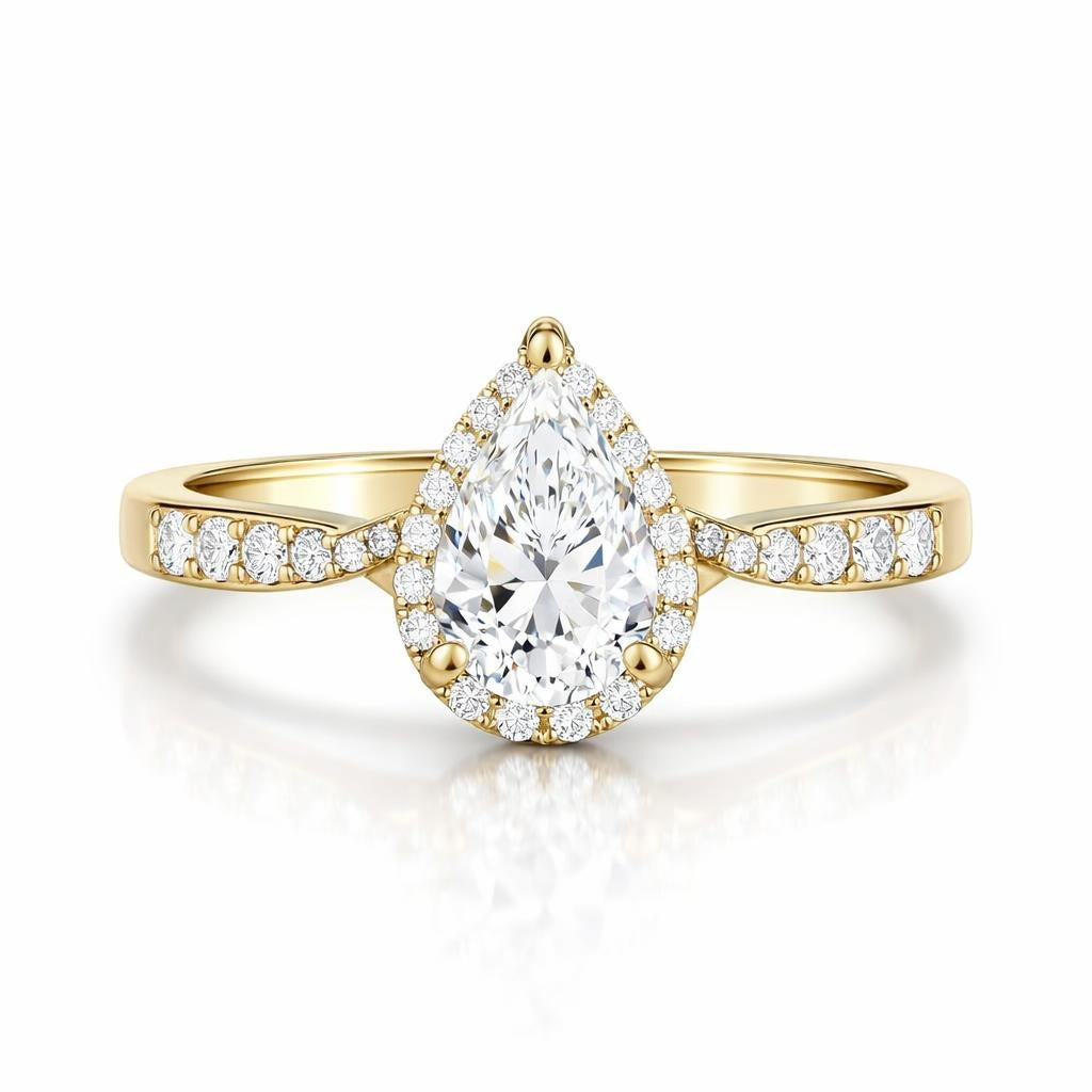14 Karat Yellow Gold Engagement Ring