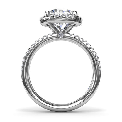 Sure! How about 14 Karat White Gold Double Row Round Engagement Mounting?
