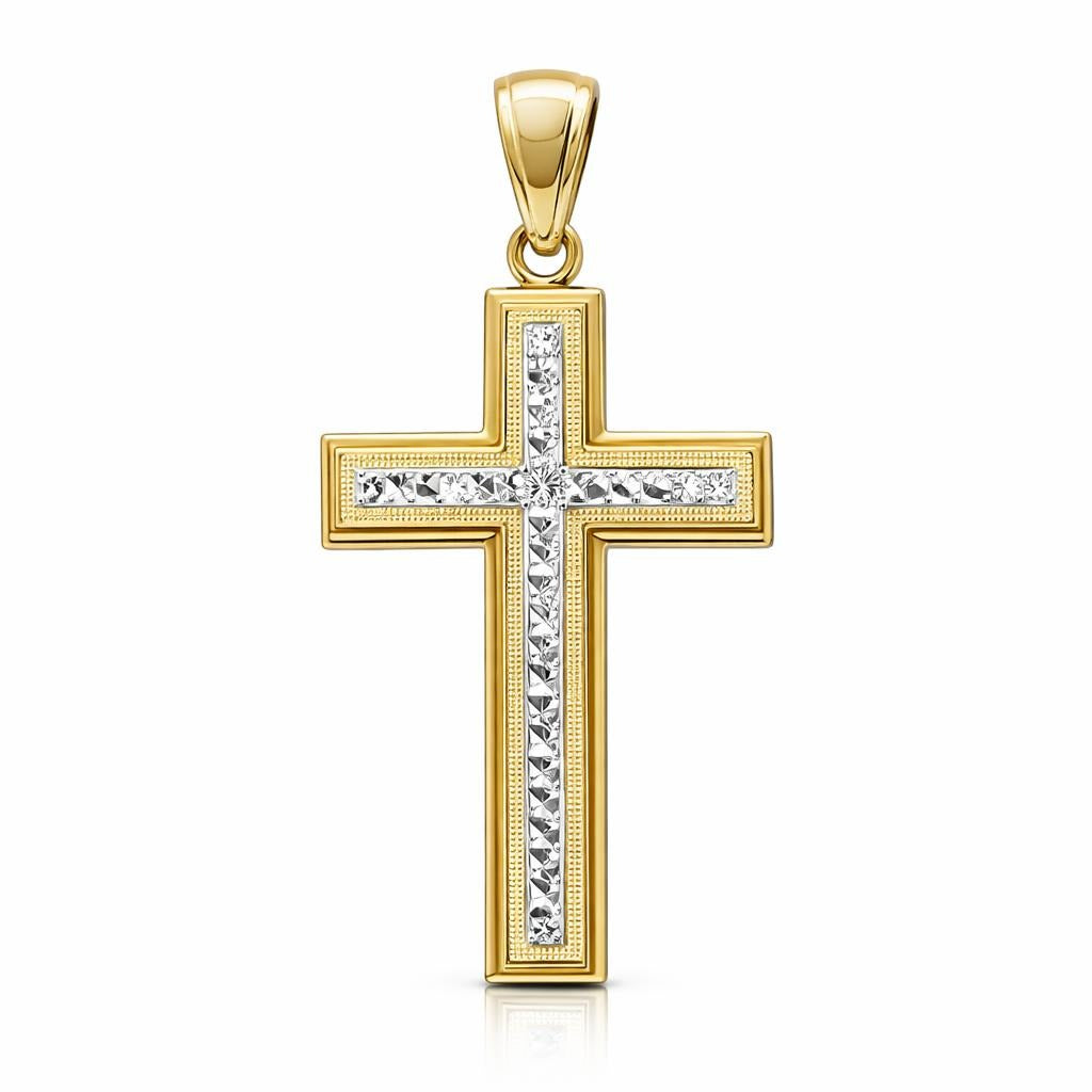 Elegant 10TT Cross Pendant Necklace