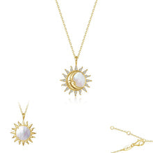 Lassaire Selene Pendant Necklace in Gold Plated Sterling Silver with 0.32 Carat Sparkling CZ